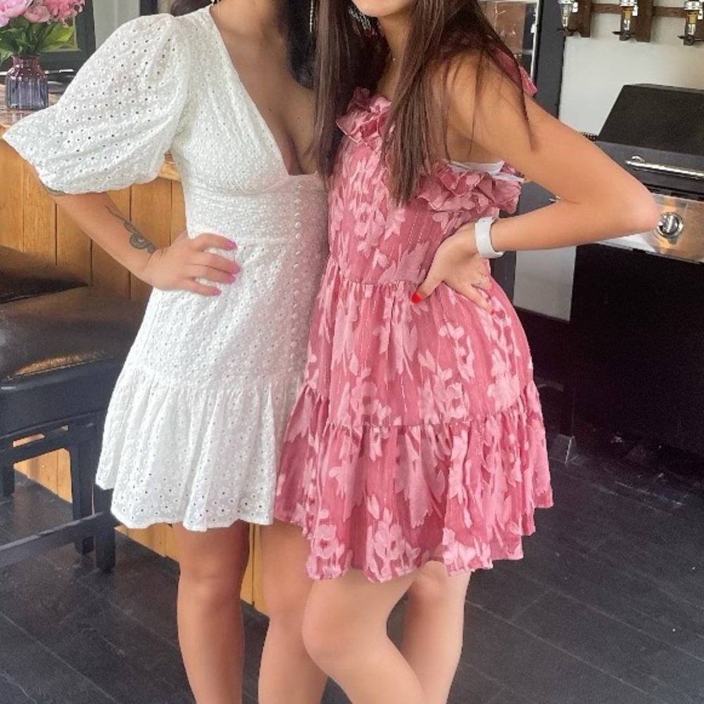 Showpo White Mini Eyelet Floral Dress - Picture 5 of 5
